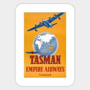 Vintage Travel Poster Tasman Empire Airways New Zealand Sticker